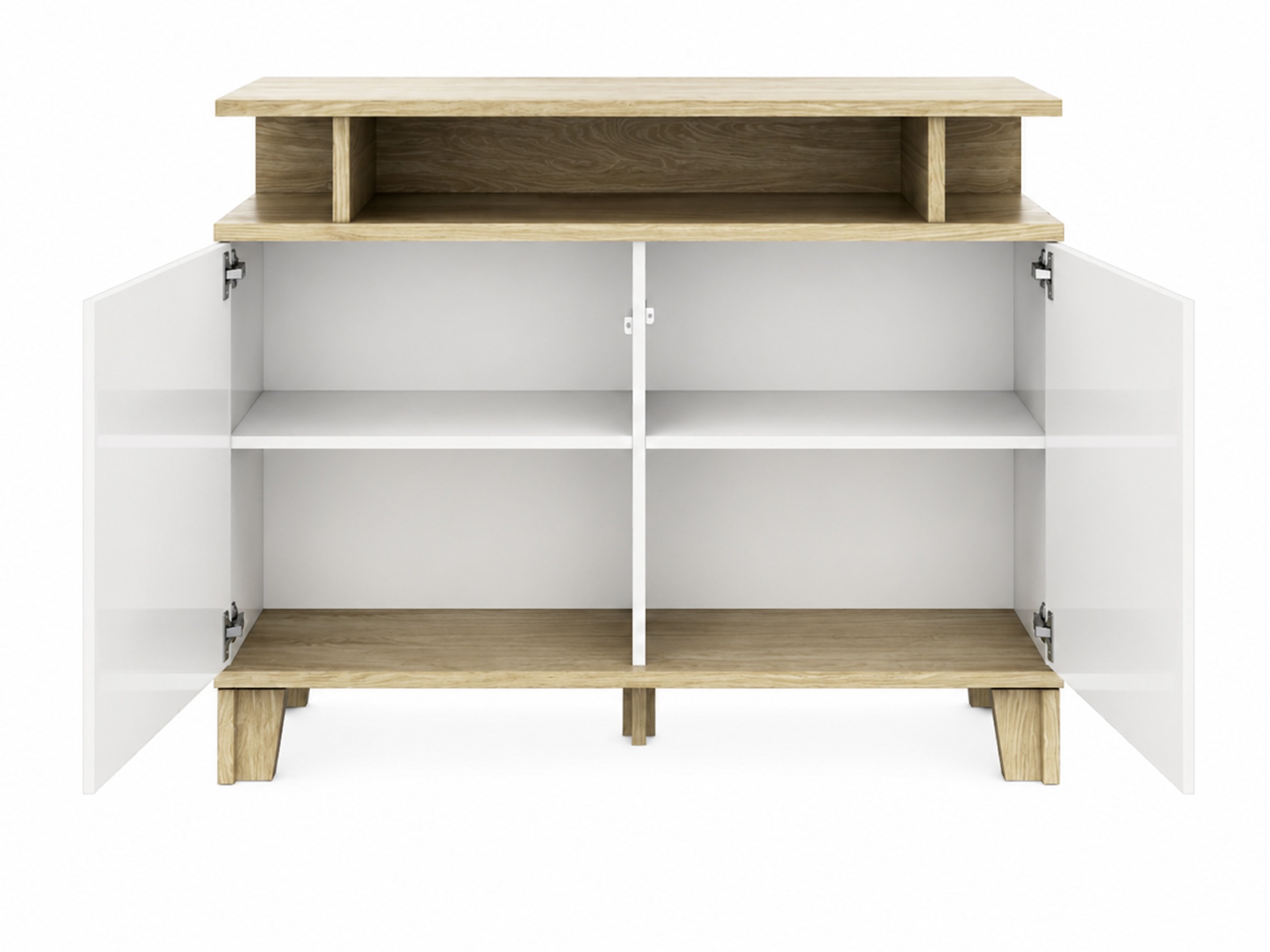 Sideboard Evarveru 107 (Weiß glänzend)