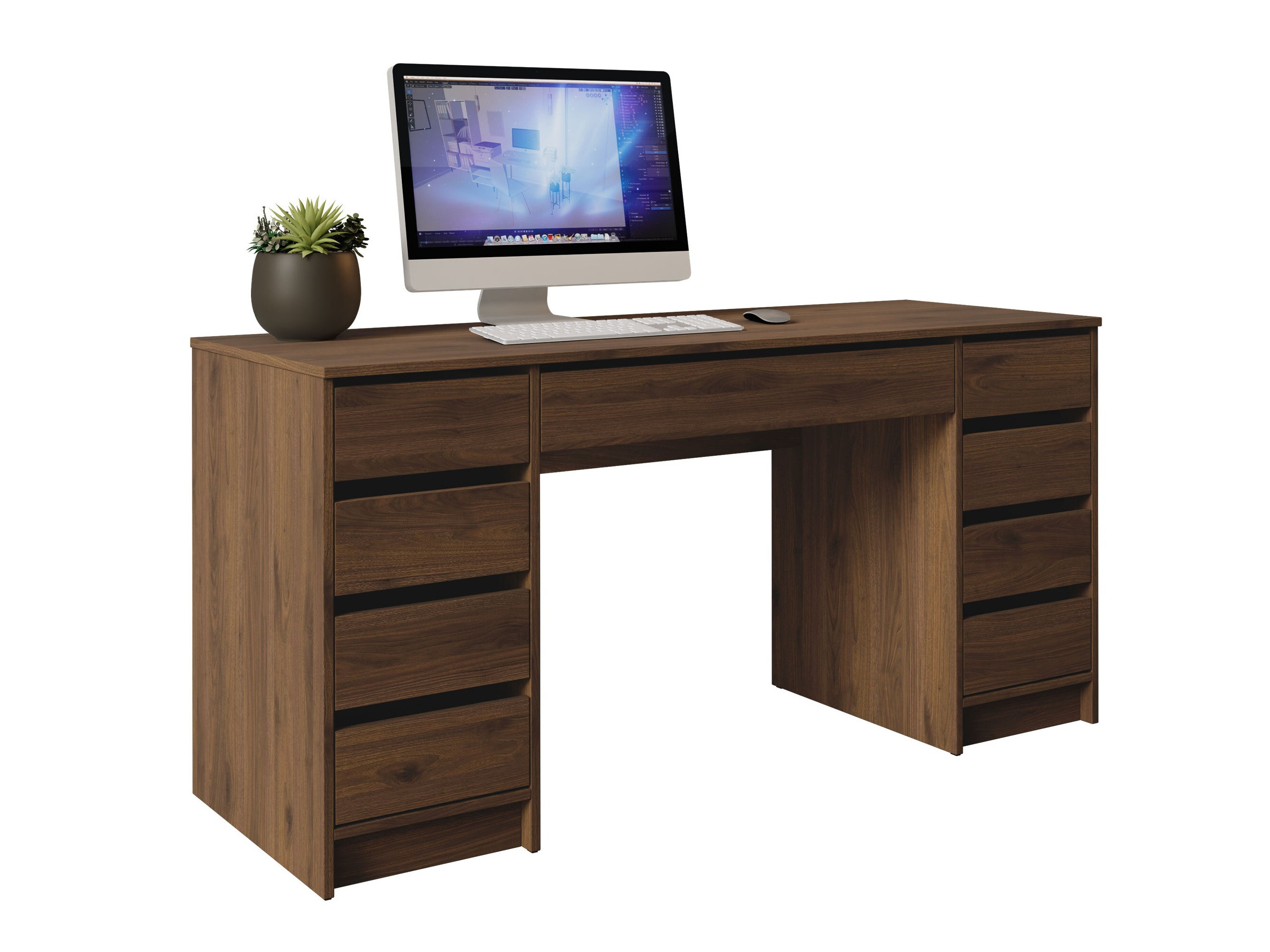 Bürotisch Comfivo Terros II (Walnussholzoptik)