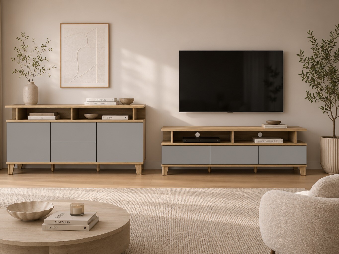 TV-Möbel Evarveru 101 (Grau)