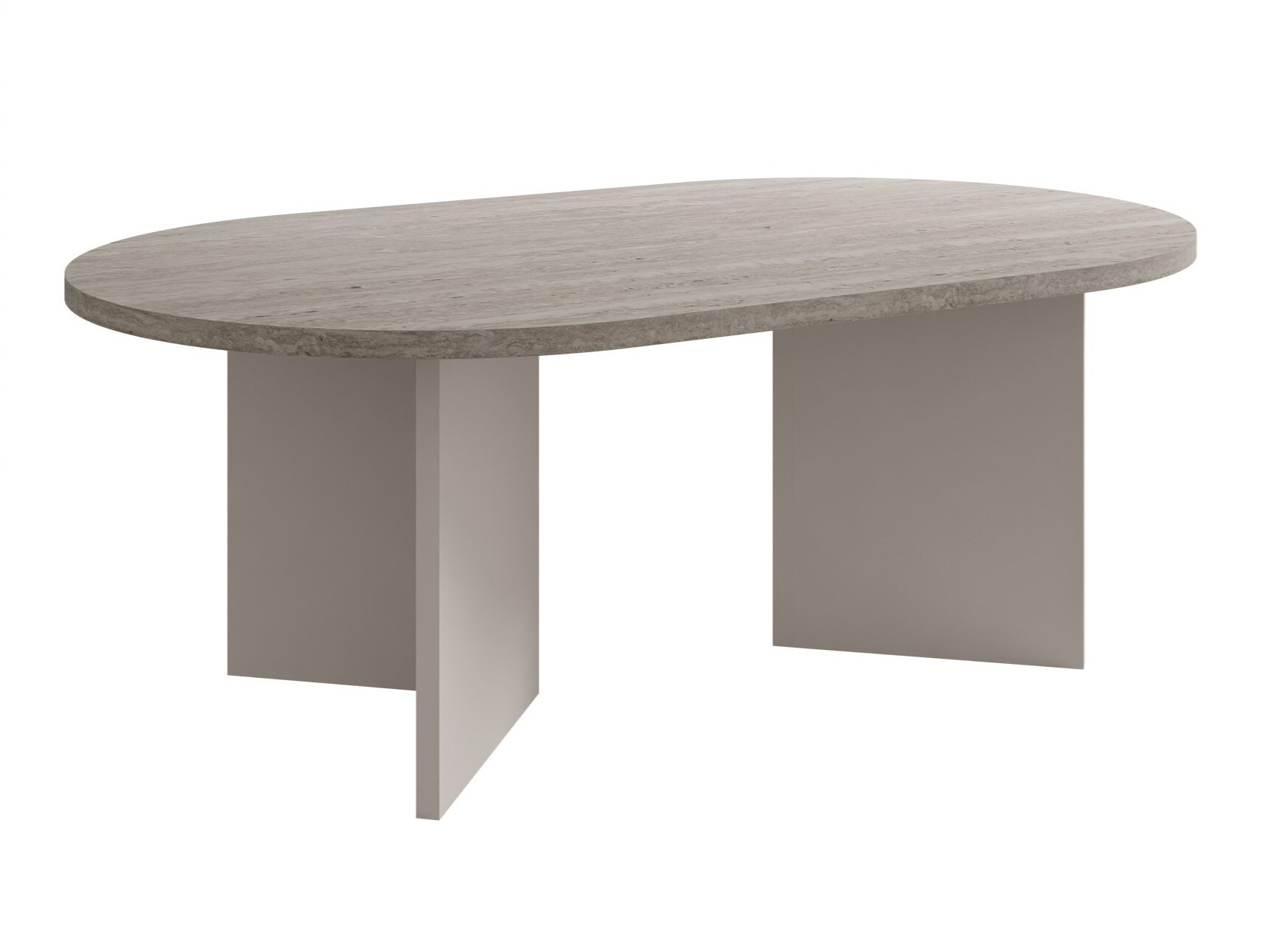 Couchtisch Comfivo Fungus (Hell Travertine + Beige)