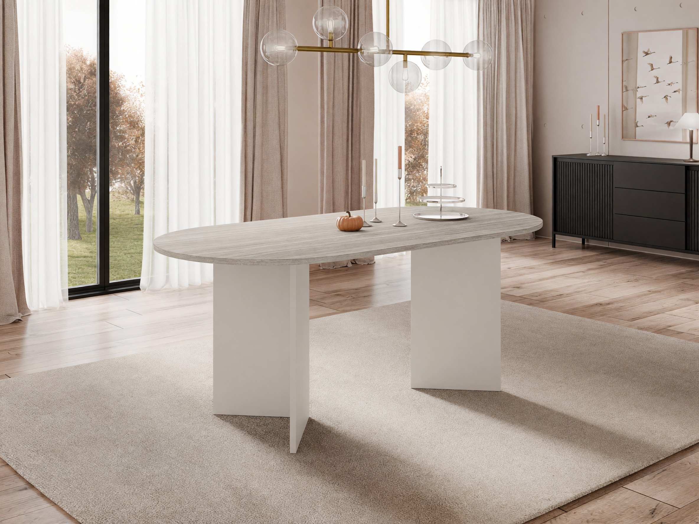 Tisch Comfivo Fungus (Hell Travertine + Beige)