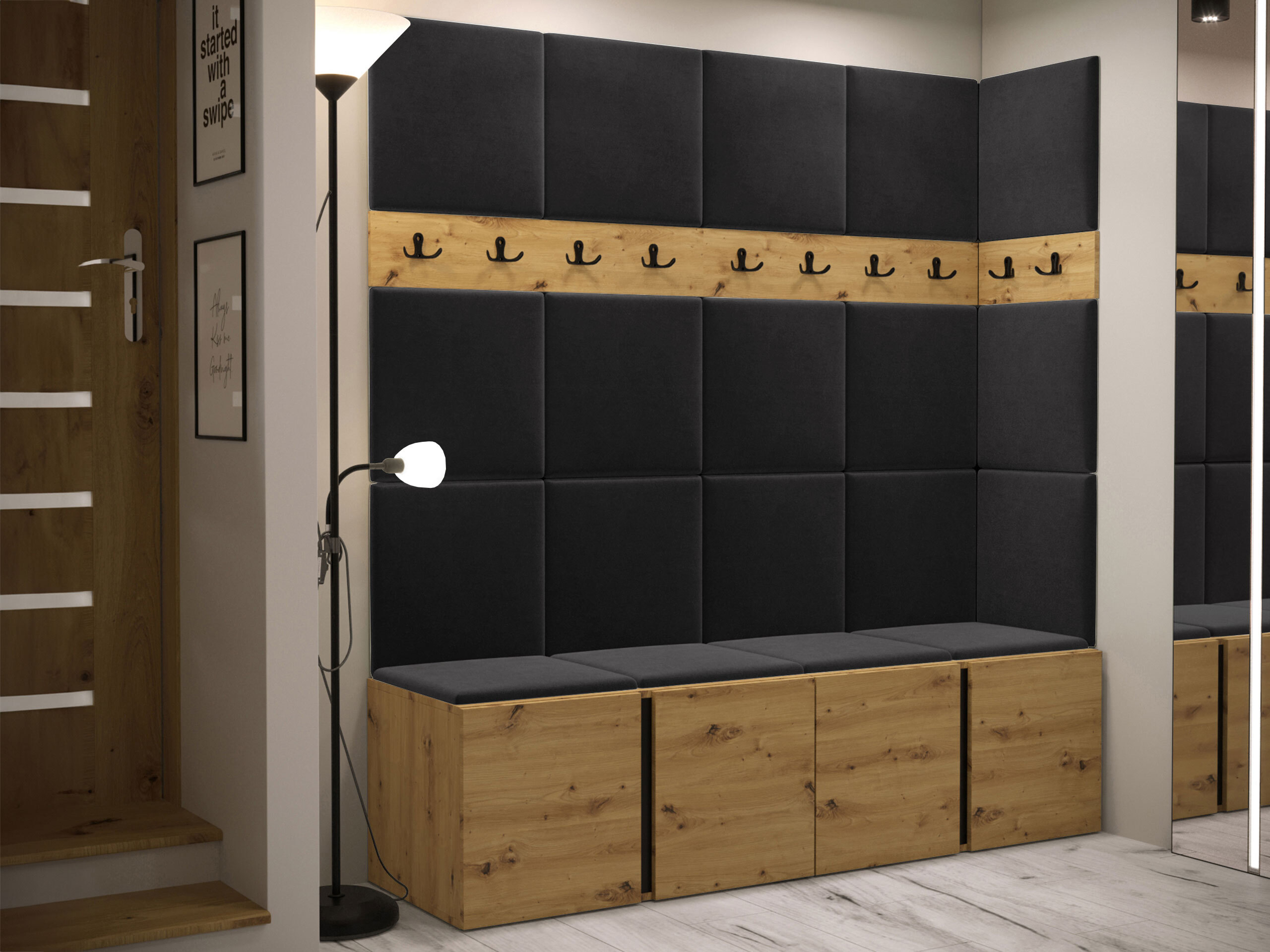 Flurgarnitur Pinis II (Artisan Eichenholzoptik)