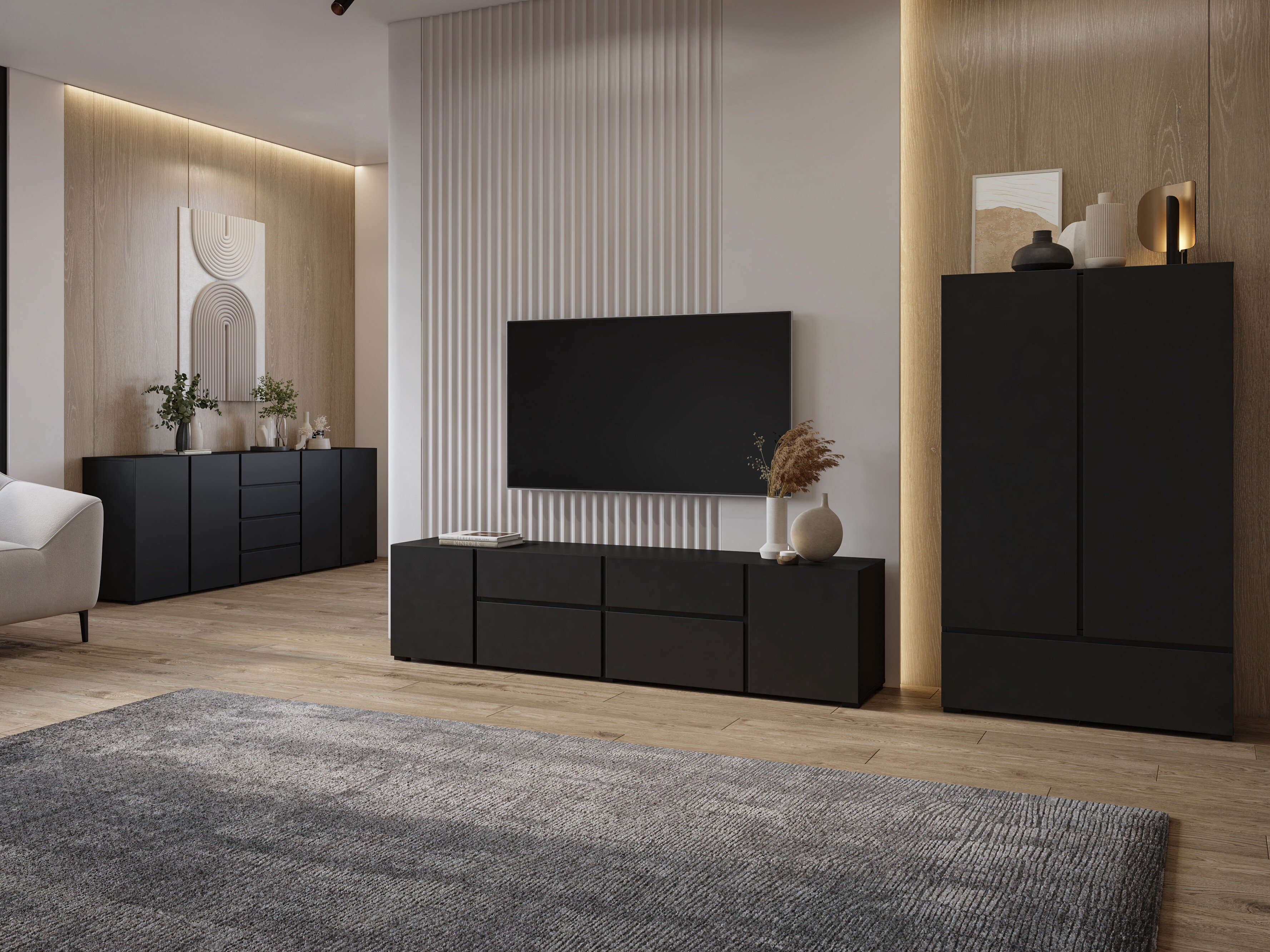 Kommoden Elbleve 105 (Schwarz)