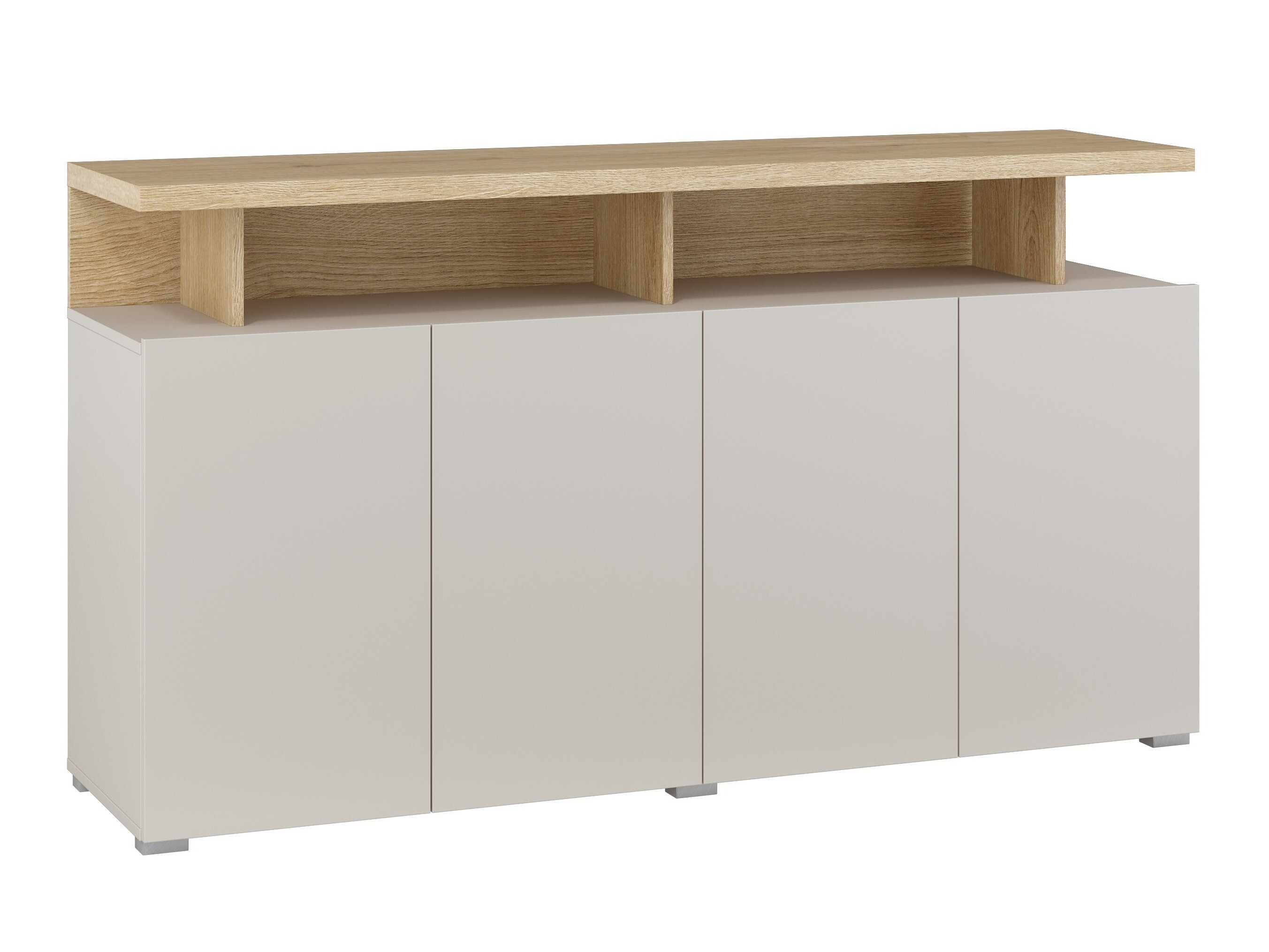 Sideboard Virvele 100 (Kaschmir + Eichenholzoptik hell)