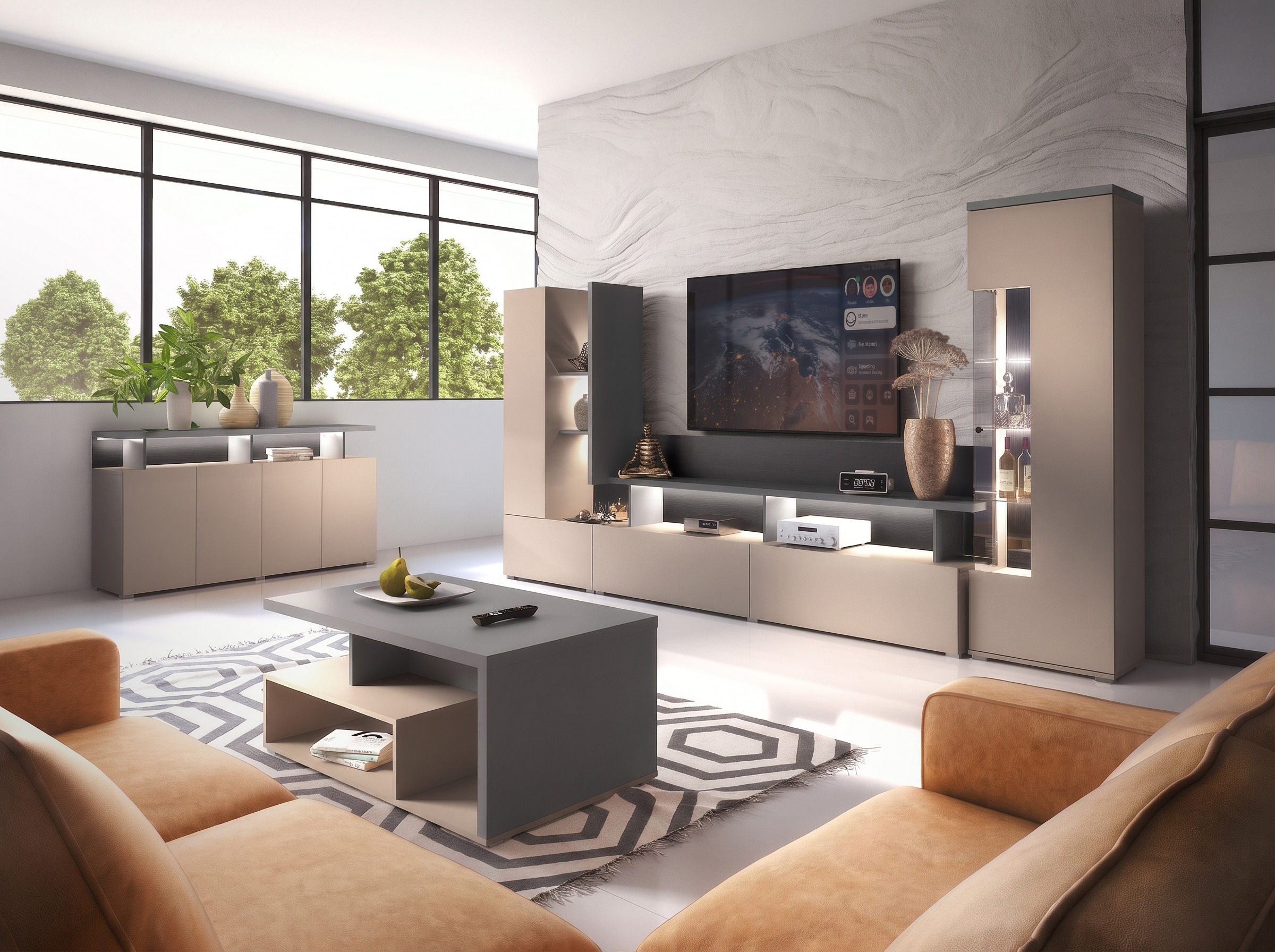 Couchtisch Virvele 108 (Congo + Anthrazit)
