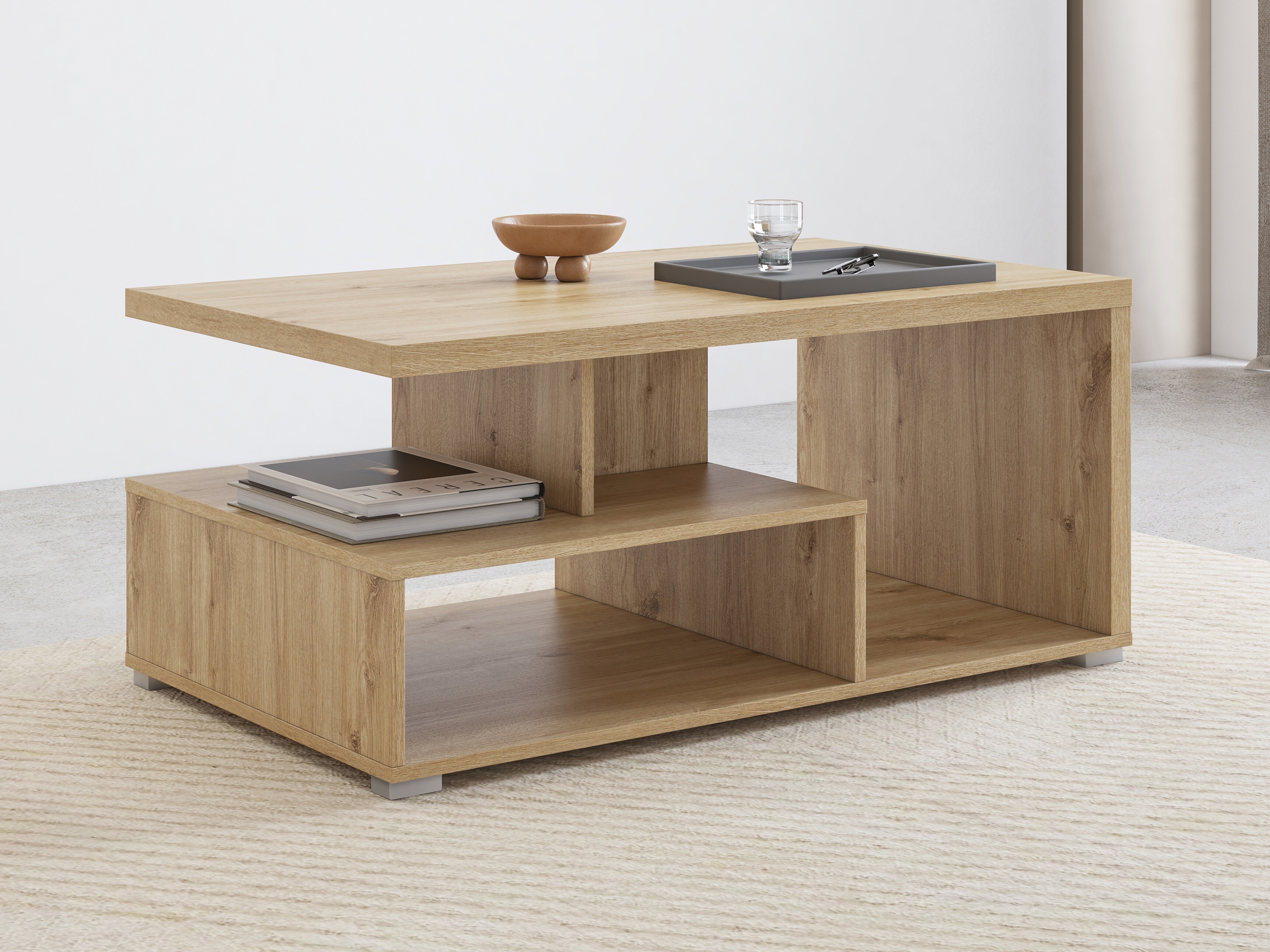 Couchtisch Virvele 108 (Eichenholzoptik hell)