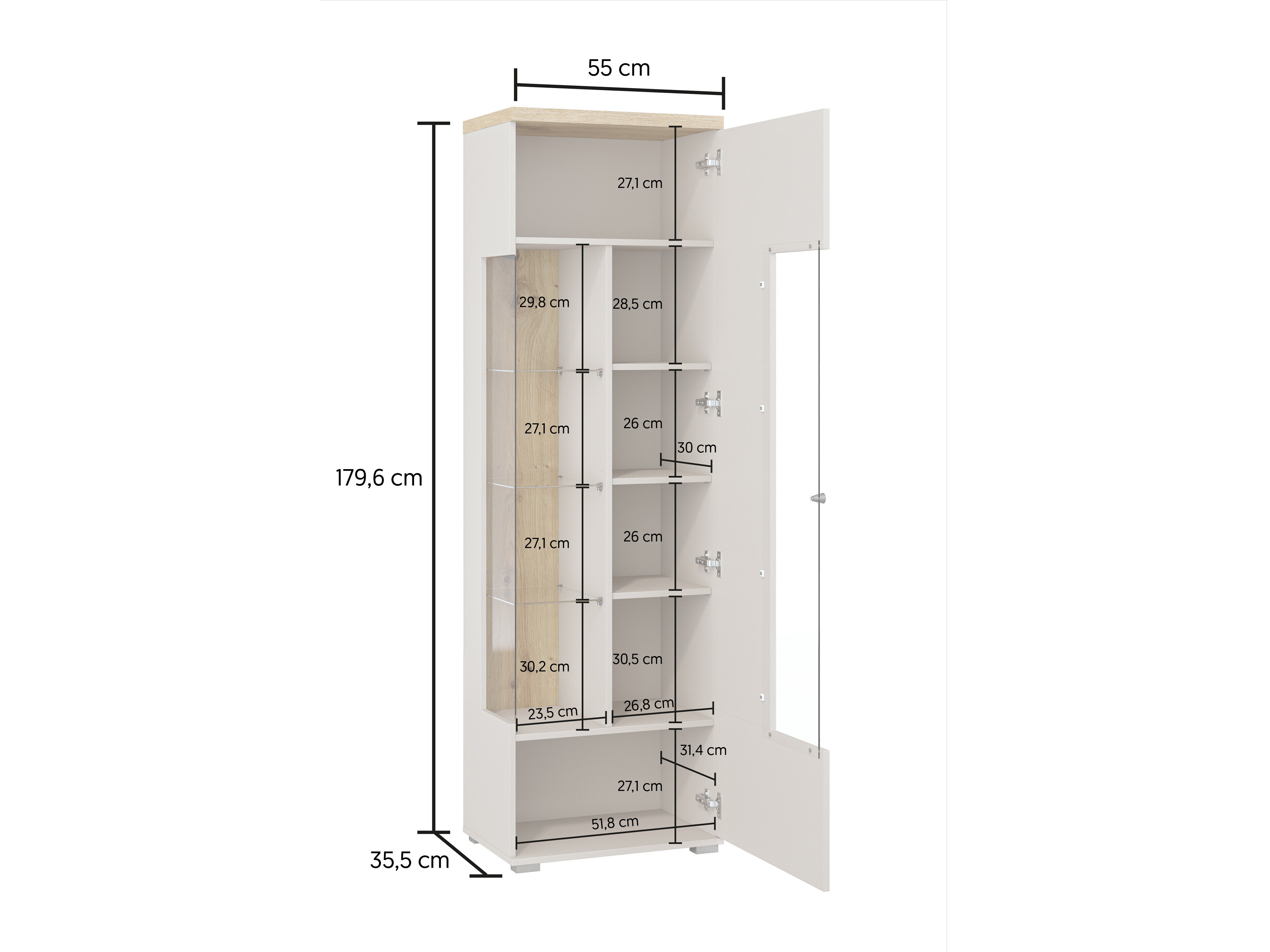 Wohnzimmer-Sets Virvele 103 (Kaschmir + Eichenholzoptik hell)