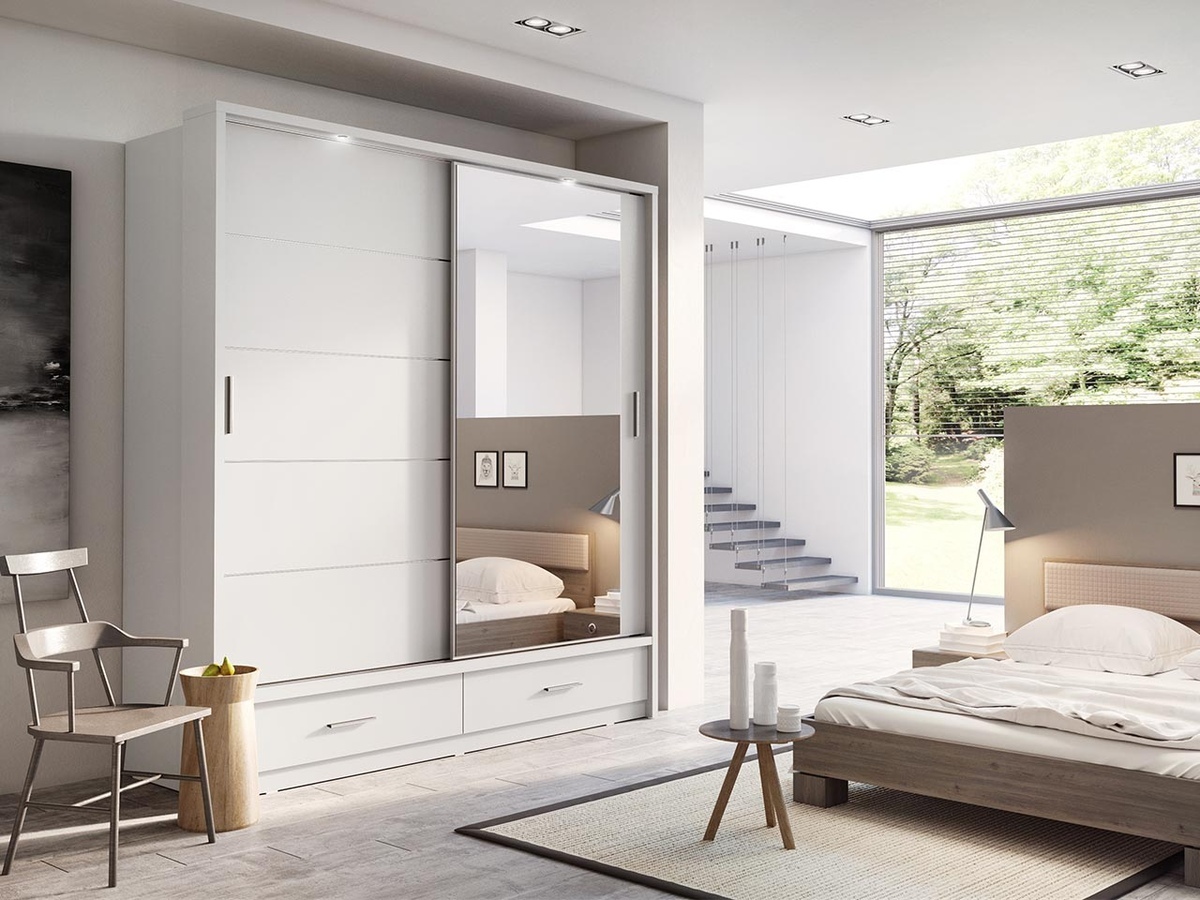 Kleiderschrank Fresno 104 (Weiß)