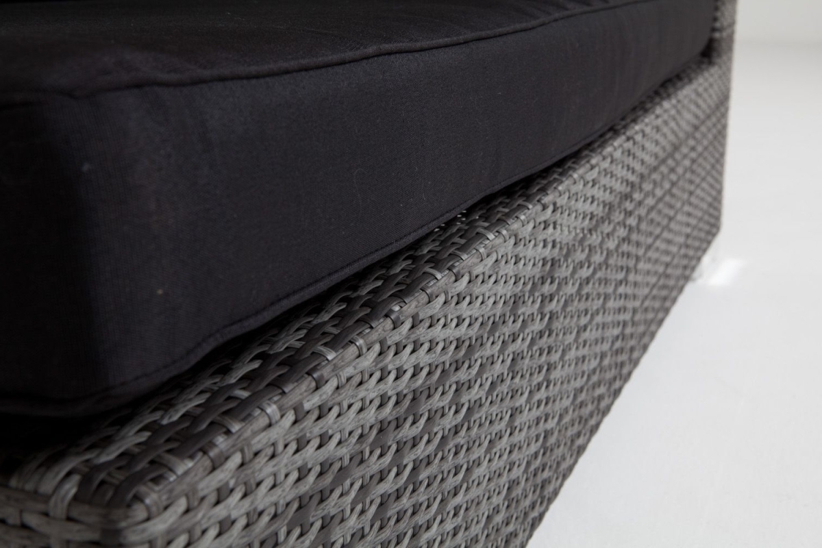 Gartensofa Comfort Garden 1375 (Grau + Schwarz)