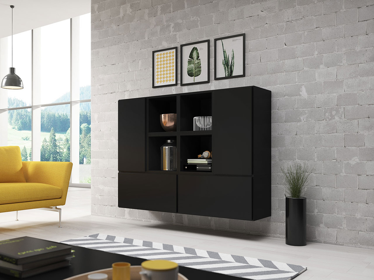 Schränke im Set Corbele 124 (Schwarz)