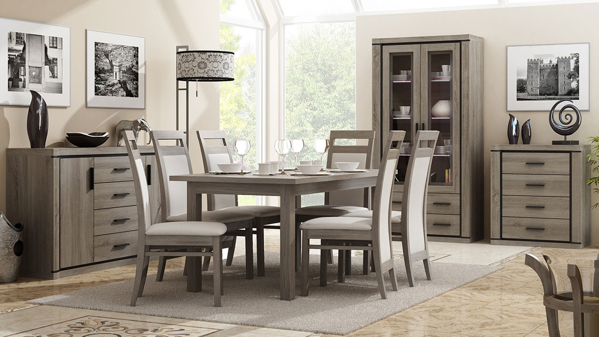 Wohnzimmer-Sets Lorelie 123 (Trüffel eichenholzoptik)