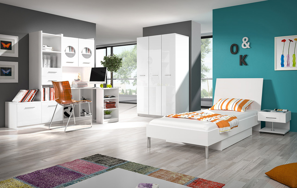 Regal Campus (Weiß + Weiß glänzend)