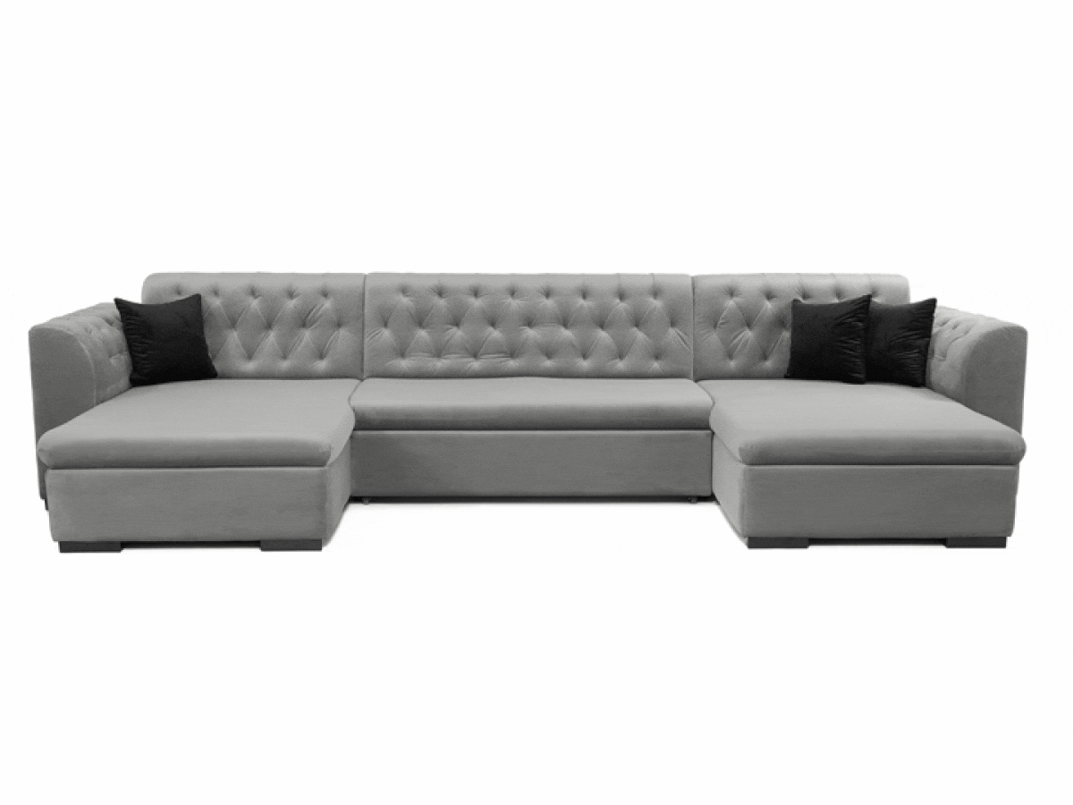 Chesterfield ecksofa Comfivo 255 (Magic Velvet 2250 + Senegal 825)